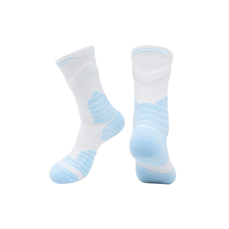 Dropshipping basketball socks for men, professional sports socks, practical towel-soled high-top running socks for men wholesale_voghion.com