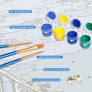 RUOPOTY Oil Paint By Numbers Kits Canvas Painting Winter Snow Castle Paint For Painting Wall Decor _voghion.com