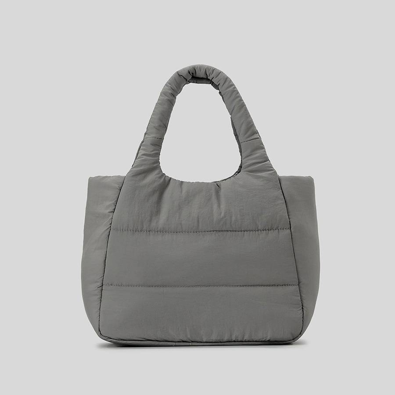 Women's Bags New Nylon Quilted Cotton Tote Bag Women's Striped Lightweight Down Cotton Shoulder Messenger Bag Handbag_voghion.com