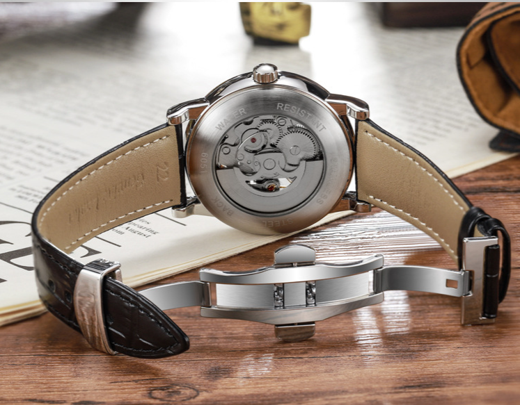 Orologio meccanico automatico da uomo, moda, business, trasparente, impermeabile, luminoso, meccanico, funzione, orologio da uomo_voghion.com