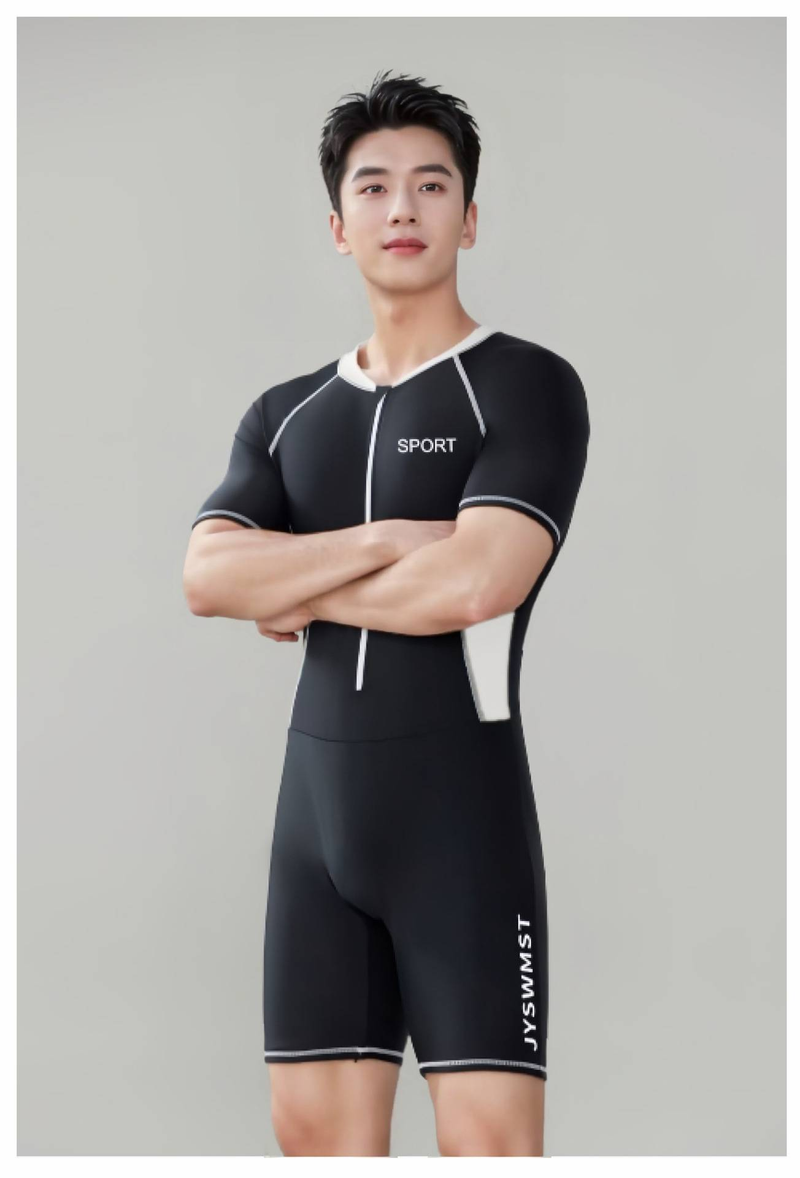Costume da bagno intero da uomo con protezione solare, muta da sub ad asciugatura rapida 2025, muta Jellyfish, muta da surf per adolescenti a maniche corte di grandi dimensioni_voghion.com