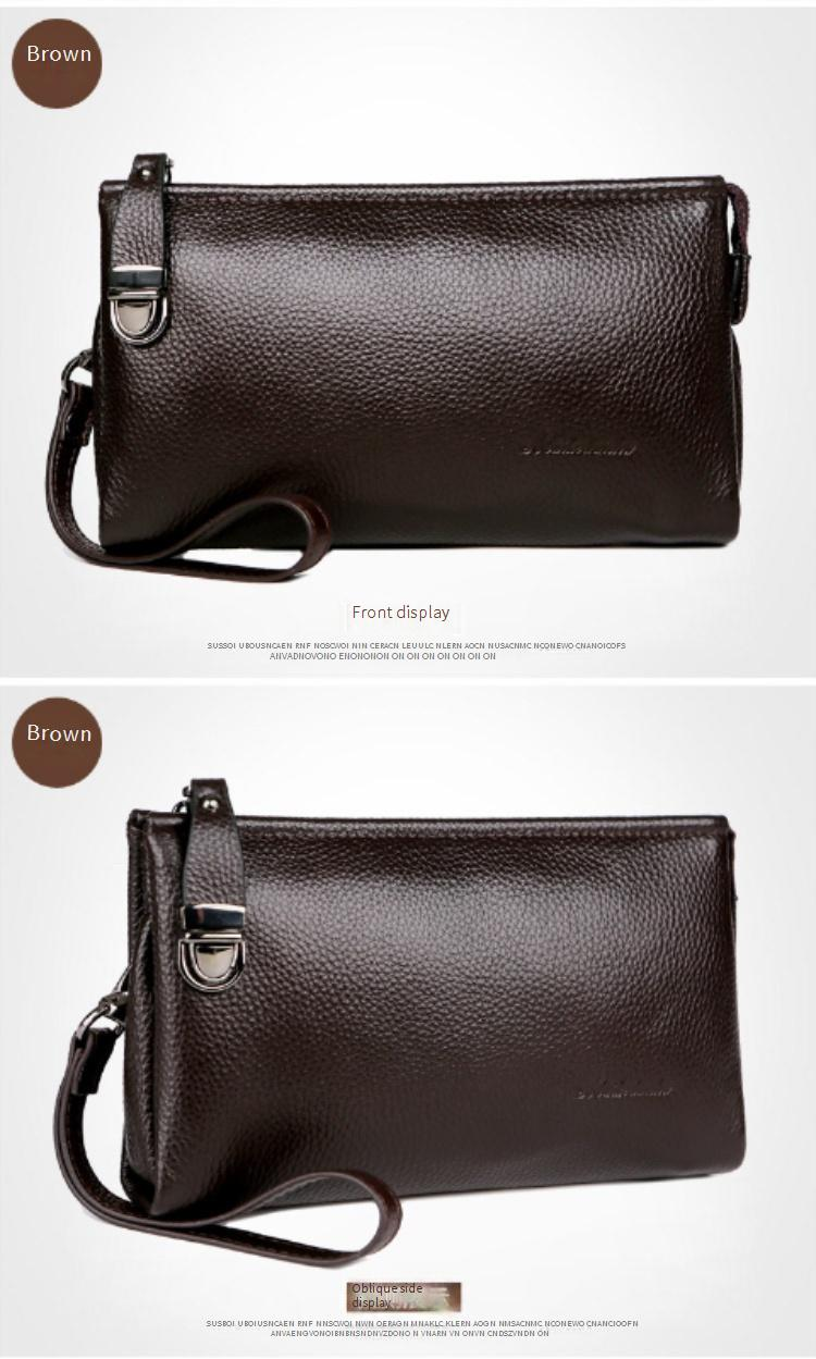 Herren-Geldbörse, beliebte Handtaschen, Herren-Clutch aus echtem Leder mit großem Fassungsvermögen, Business-Casual-Handtasche, hochwertiges Rindsleder, weiches Leder_voghion.com