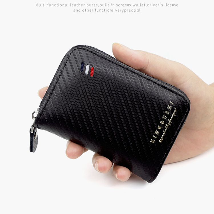 Tarjetero tipo billetera tipo acordeón para hombre, billetera multitarjeta de negocios larga, tarjetero vintage de moda_voghion.com