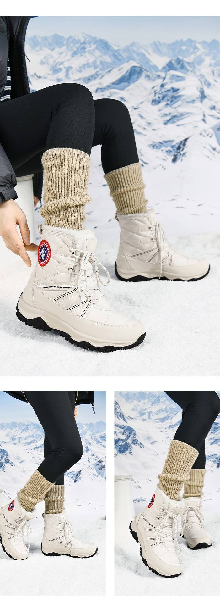 BUFFNY Unisex Winter Sneeuwlaarzen Waterdichte Slipvaste Geïsoleerde Koppelsschoenen Met Kunstbont Voering Voor Buitenactiviteiten_voghion.com