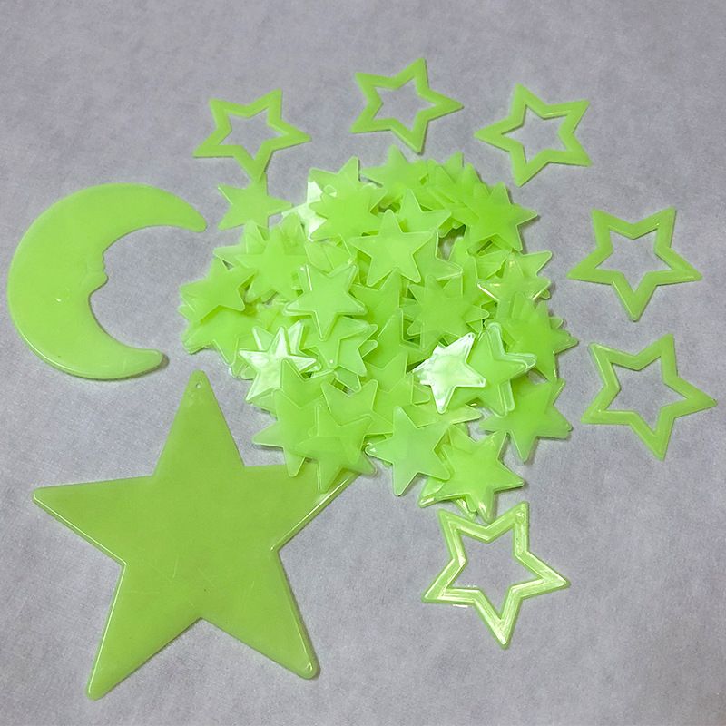 Live room 3d luminous moon star wall luminous stickers starry sky room decoration kindergarten self adhesive wall stickers _voghion.com
