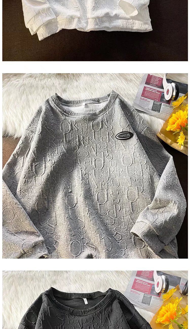 Felpa da uomo per uomo primavera e autunno, marchio alla moda, abbigliamento da uomo di alta gamma, design di nicchia, texture in stile coreano, giacca chic_voghion.com