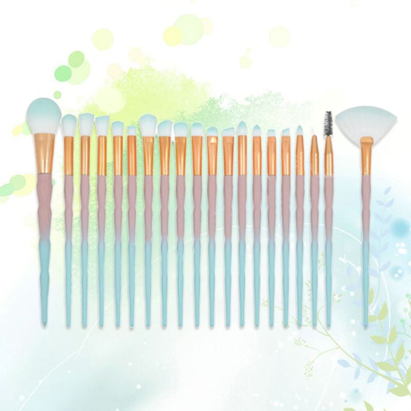 20PC Griff Stein Auge Pinsel Set Einhorn Make-Up Lidschatten Pinsel Auge_voghion.com