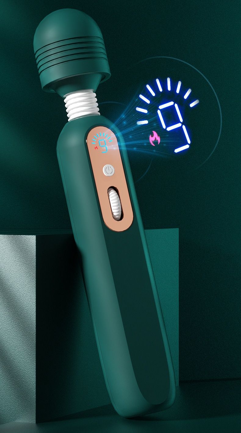 Lai Le Ou Luo Women's AV Heating Display Digital Variable Frequency Vibration Massage Stick Adult Sexual Products_voghion.com