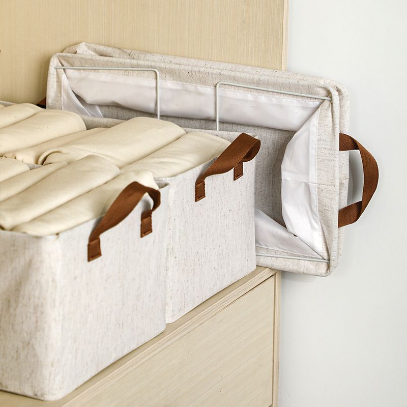 Scatola portaoggetti per vestiti, armadio pied de poule per dormitorio, scatola portaoggetti con struttura in acciaio, scatola portaoggetti per pantaloni in tessuto, cestino portaoggetti_voghion.com