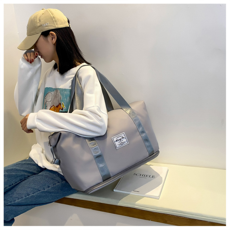 Separazione asciutto e bagnato per donne, borsa da viaggio per palestra e lavoro, borsa da viaggio impermeabile di grande capacità_voghion.com
