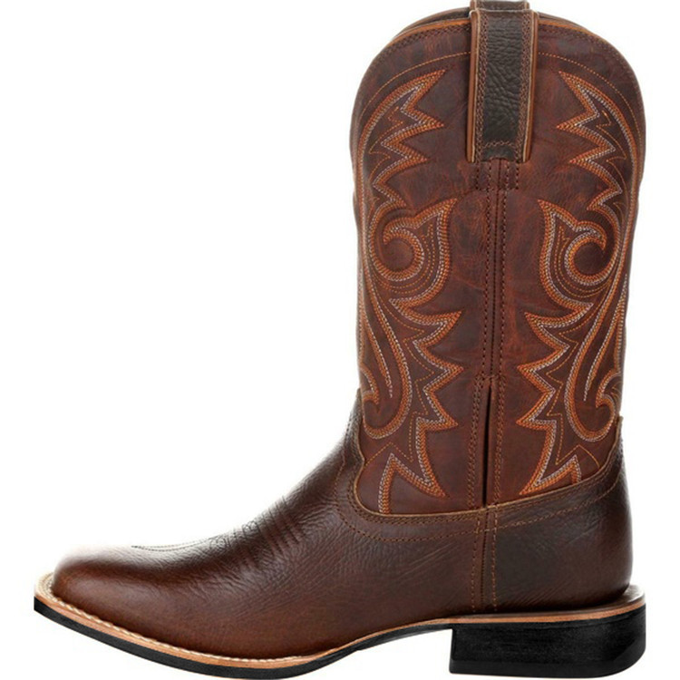 Neue lange Schuhe für Herren, geschlossene Schneestiefel, bequeme Freizeitschuhe, Leder-Reitstiefel_voghion.com