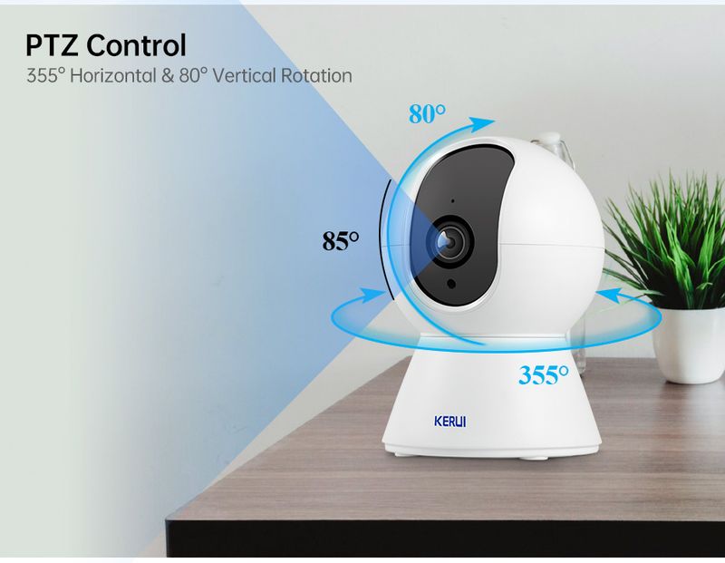 KERUI 8MP/5MP 4K WiFi IP für Indoor Tuya Smart APP Drahtlose Sicherheit Home CCTV Überwachung Kamera Alarm Auto Tracking_voghion.com