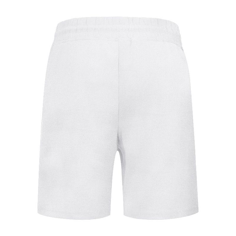 Cross-border Independent Station American Summer Casual Men's Tether Loose Henry Western Denim Waffle Short Sleeve Suit_voghion.com
