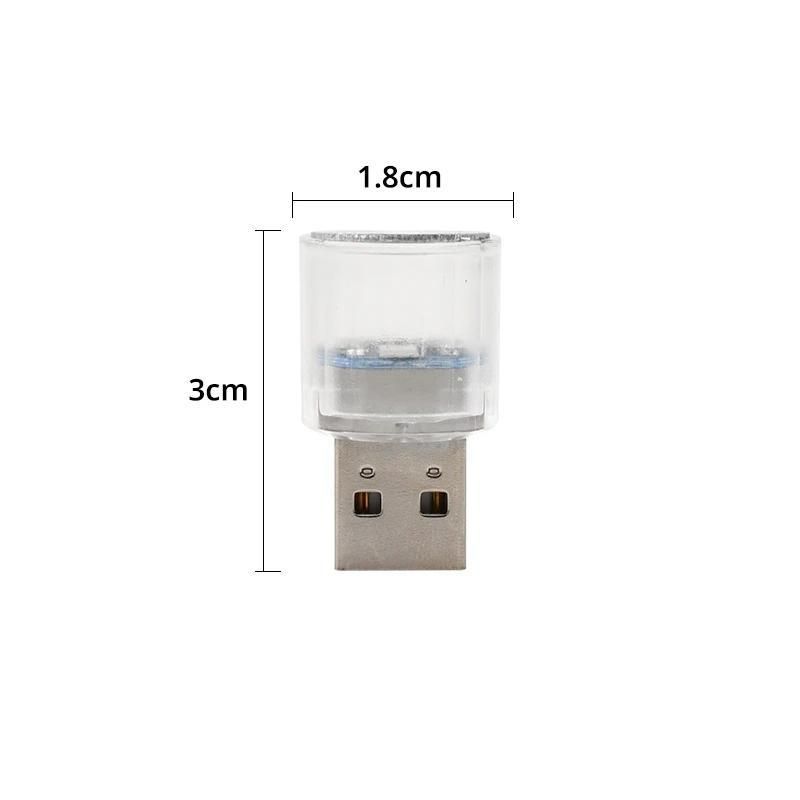varmt sælgende bil LED omgivende lys mini USB interiør atmosfære lys dekoration bil bærbar lys plug and play_voghion.com