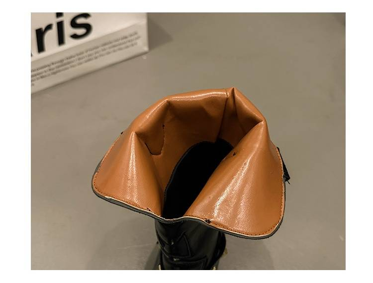 Retro-Western-Cowboystiefel im britischen Stil mit spitzen Absätzen für Damen im Herbst 2024, neue Ärmel, V-Ausschnitt, schlankmachender Blockabsatz, mittelhohe Stiefel_voghion.com