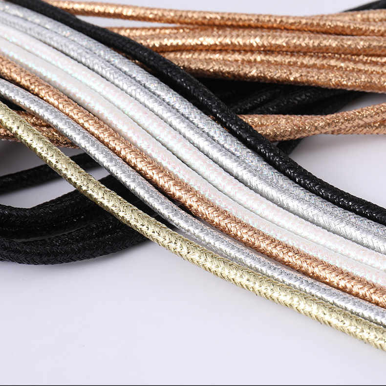 Accessori per scarpe lacci rotondi dorati, scarpe bianche personalizzate da uomo e da donna in oro rosa lucido, scarpe sportive_voghion.com