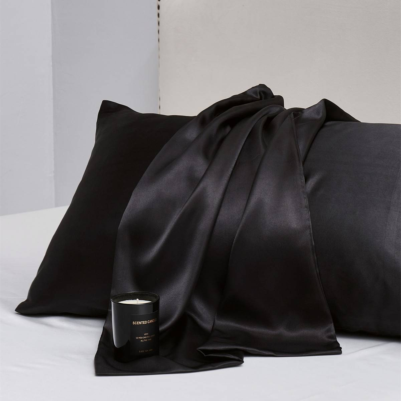 Satin-Kissenbezüge in voller Größe, ähnlich wie Seidenkissenbezüge, 2er-Pack, Kissenbezug für schlafende Frauen mit Hotelverschluss_voghion.com