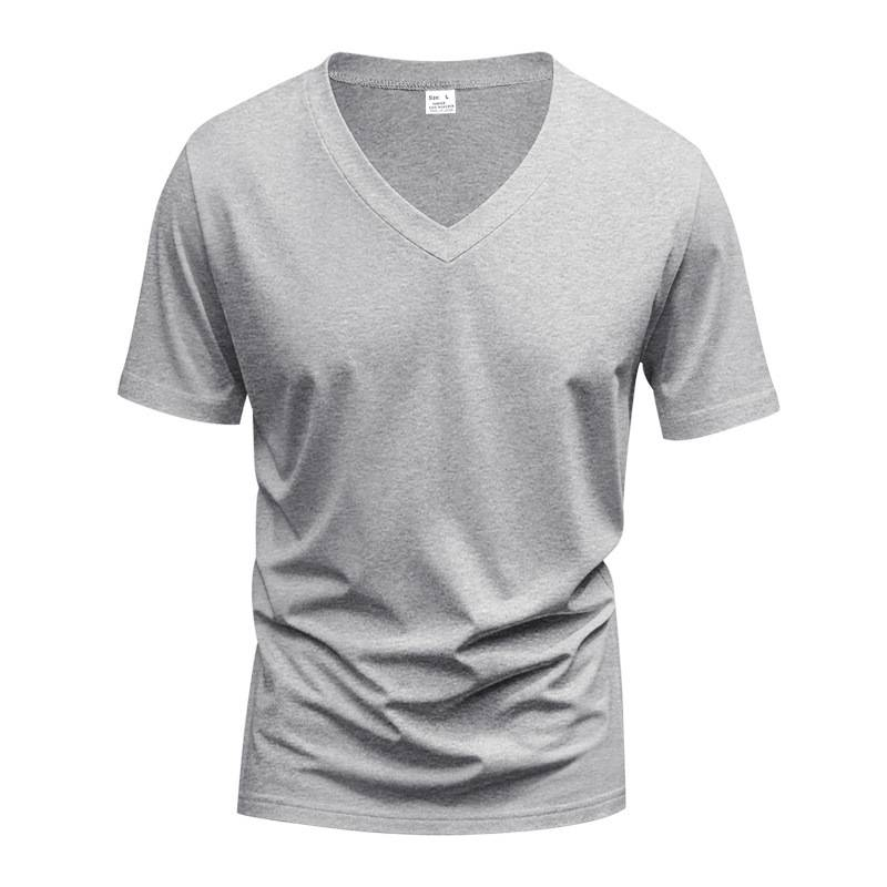 Trendiges, schnelltrocknendes, atmungsaktives, lässiges, sportliches und individuelles T-Shirt mit V-Ausschnitt für Herren im Frühling und Sommer_voghion.com