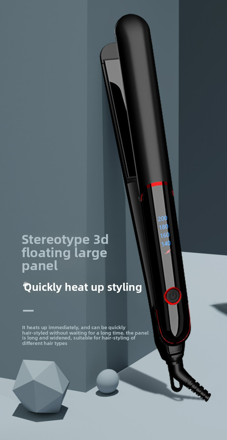 2-In-1 Hair Straightener & Curling Iron - Fast Heating Styling Tool With Ceramic Plates (Dual Voltage Adjustable Temperature Travel-Friendly)_voghion.com