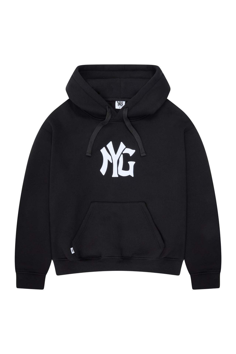 Conjunto de agasalho streetwear - moletom com capuz estampado e calça jogger, look casual com zíper (azul/preto, P-GG)_voghion.com