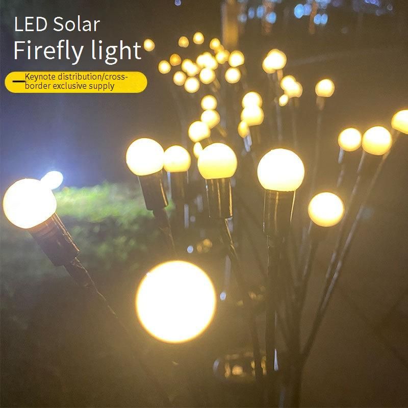 Luces LED solares de luciérnaga para jardín, decoración de exteriores, Navidad, césped y patio. Blanco cálido y a color._voghion.com