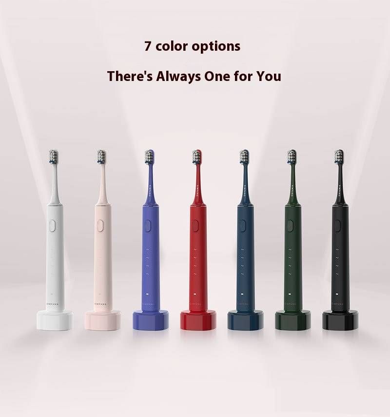 Electric Toothbrush With UV Sanitizing Base – 5 Modes, Magnetic Motor (40,000 RPM), 50+ Days Battery, Soft Bristle Heads (4-Pack, 6 Colors)_voghion.com