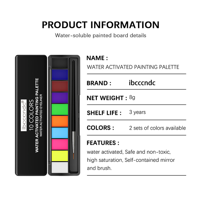 carina Ibcccndc10 human body painting pigment water-soluble Halloween children's DIY fluorescent face color_voghion.com