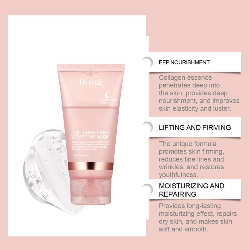 Collagen Peel Mask reinigt sanft das Gesicht, spendet Feuchtigkeit und befeuchtet die Haut Peel Mask_voghion.com