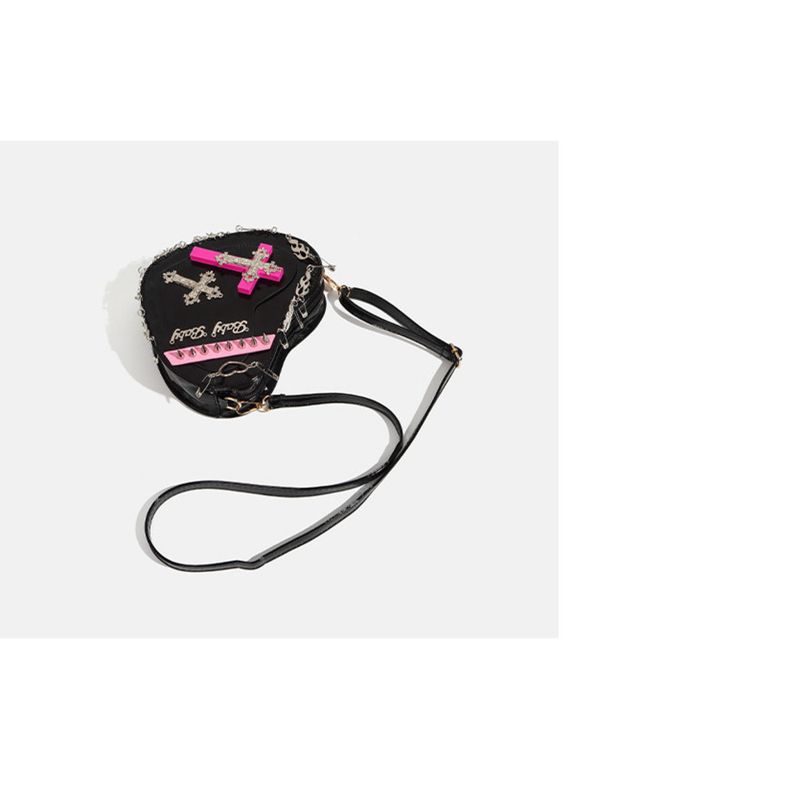 Borsa a tracolla rossa a forma di cuore Y2K Hot Girl di Niche Design Women's Network_voghion.com