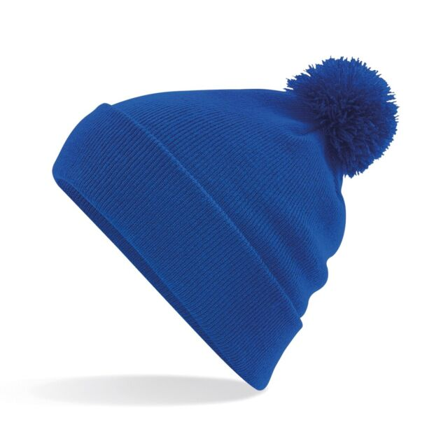 NEW POM POM BEANIE HAT MENS WOMENS PLAIN KNITTED BOBBLE WARM WINTER WOOLY CAP_voghion.com
