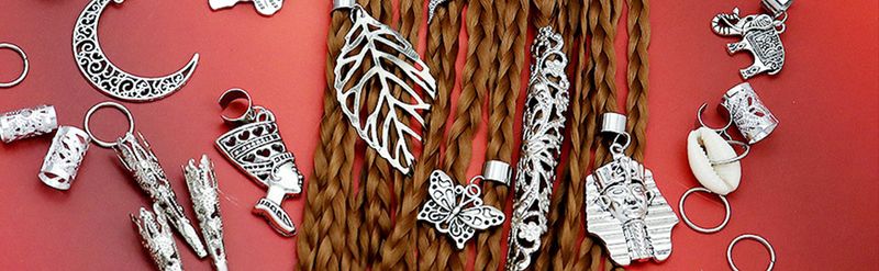 Fermagli e forcine per capelli, 107 pezzi di set fai da te per dreadlocks, accessori per capelli lunghi con cristalli, accessori per capelli in argento, perline pendenti, accessori per trecce per parrucche fai da te_voghion.com