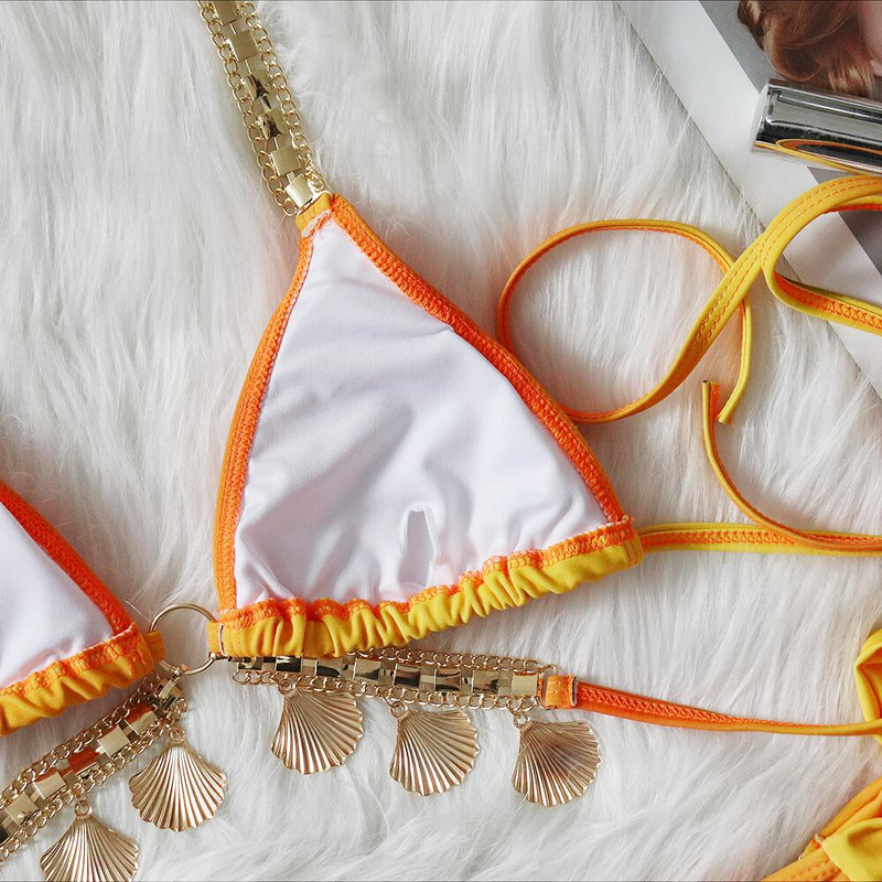 Maillot de bain fendu pour femmes, maillot de bain de luxe en cristal et diamants, coque de bikini_voghion.com
