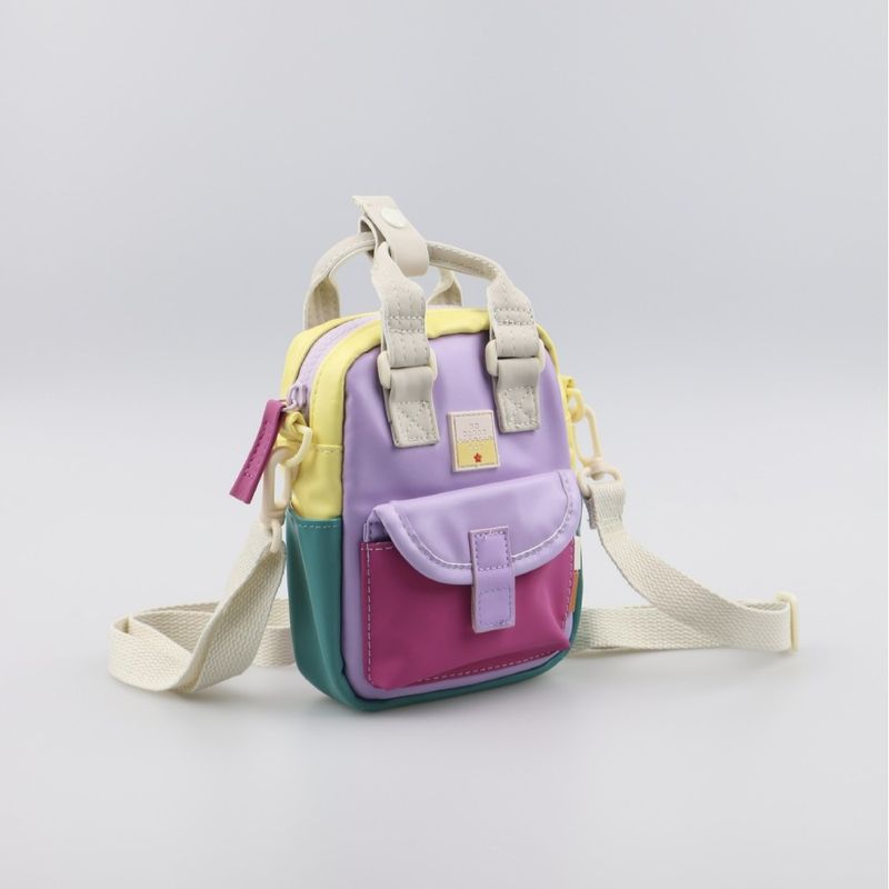 2021 Summer New Color Block Donut Mini Crossbody Shopping Phone Girls' Shoulder Bag_voghion.com