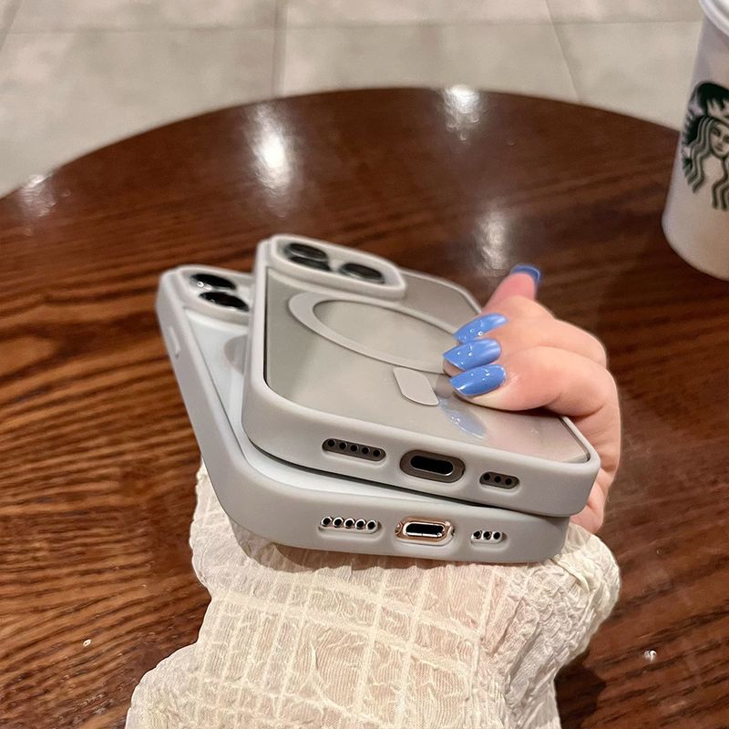 Funda magnética para teléfono con protección de lente y adhesivo suave anticaídas para iPhone 11, 12, 13, 14 y 15 Pro Max_voghion.com
