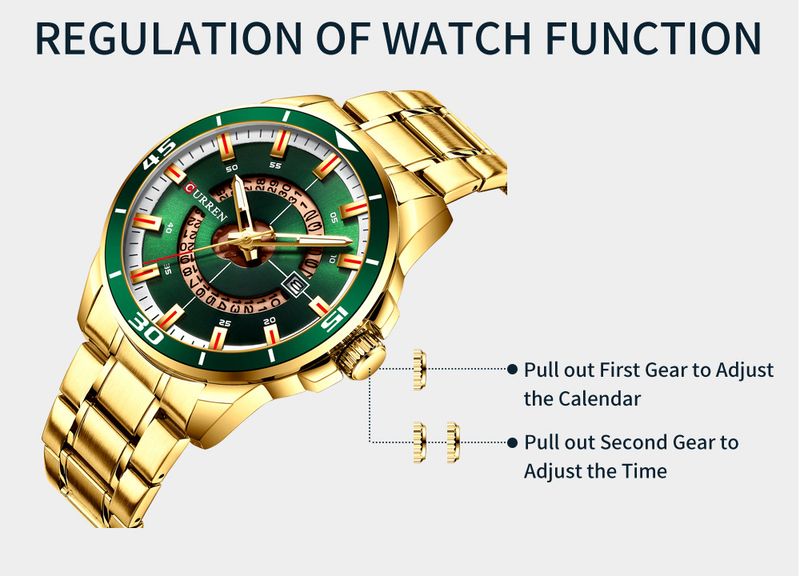 Classic Men's Calendar Watch – Miyota Quartz Movement, 30M Water Resistant, Minimalist Round Dial With Date Window_voghion.com