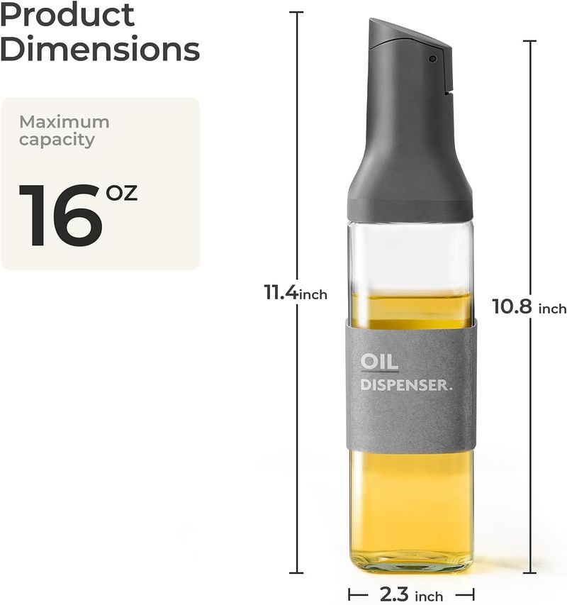 Bouteille d'huile à gravité RYYD - 450 ml anti-fuite|Cuisine gastronomique_voghion.com