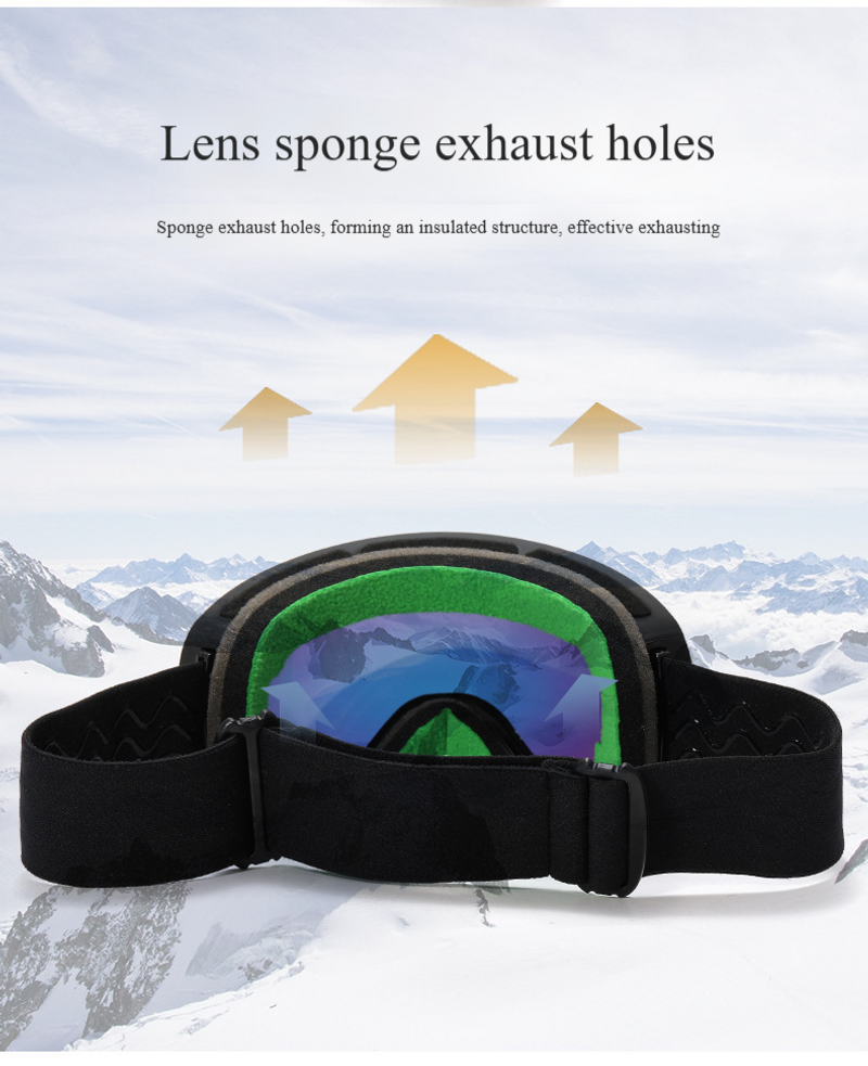 Uniszex kültéri sportszemüvegek Férfi és női színes felnőtt síszemüveg páramentesítővel_voghion.com