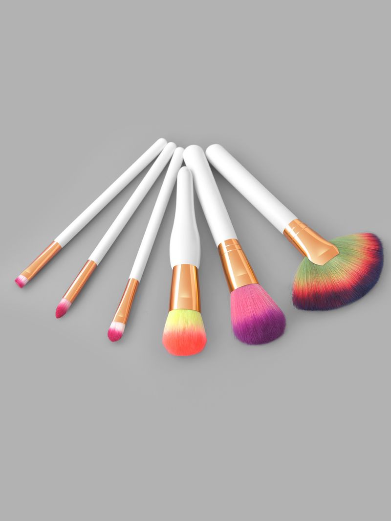 6 weiße, professionelle Make-up-Pinsel-Sets im Boutique-Design_voghion.com
