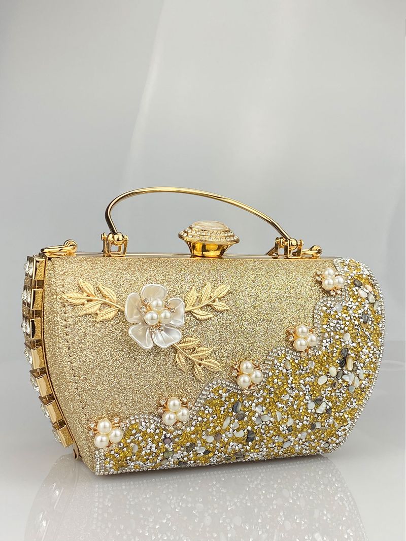Nuova borsa da principessa 2023 con hardware, strass, decorazioni floreali, banchetti serali e occasioni formali, elegante_voghion.com