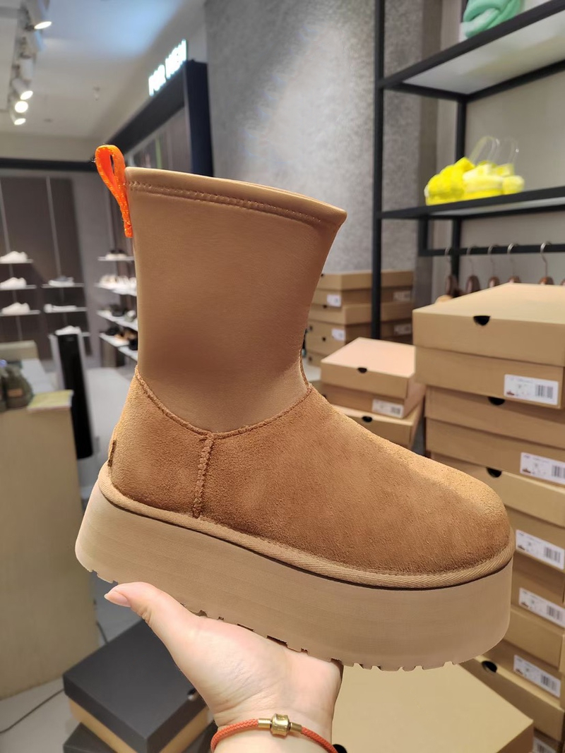 Damen-Up-Combat-Stiefel, Winterstiefel mit niedrigem Absatz_voghion.com