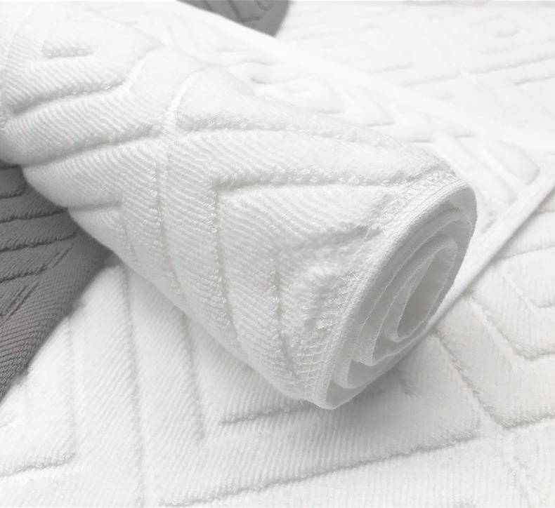 Luxury Hotel & SPA Bath Mat - Jacquard Weave, Extra Thick & Super Absorbent, Non-Slip Bathroom Floor Mat For Home & Commercial Use_voghion.com
