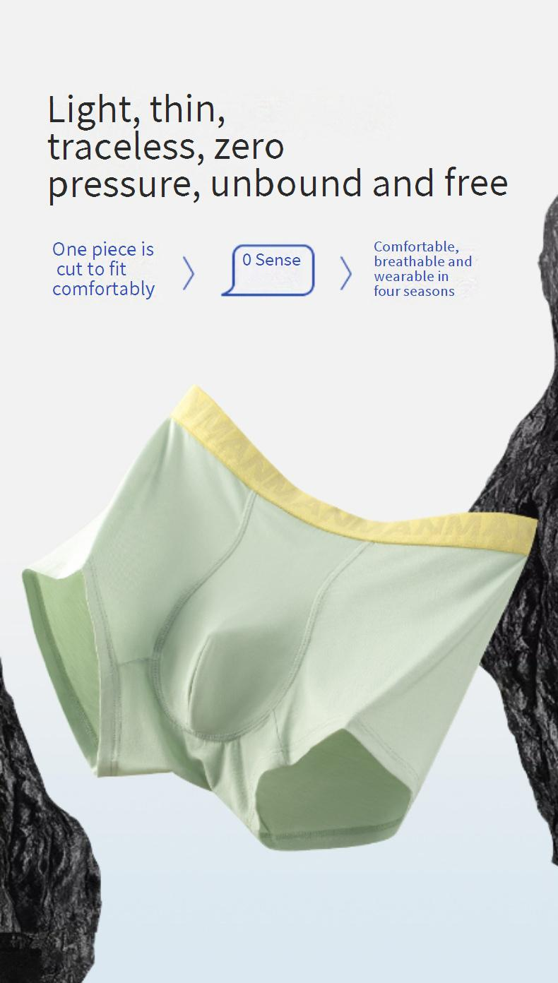 Men's Underwear Net 7A Antibacterial Hole Mulberry Silk Inner Crotch Breathable Soft Large Size Shorts Boxer Pants_voghion.com