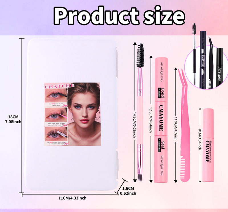 380 - Cluster Large - Capacity! DIY False Eyelash Extension Set, Individual Fluffy Lashes In Lash Book, Mixed - Length Segmented Design For Super_voghion.com