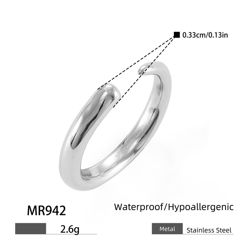 Rings Open Plain Ring Simple Ring Ins Design Titanium Steel Ring Female Ring_voghion.com
