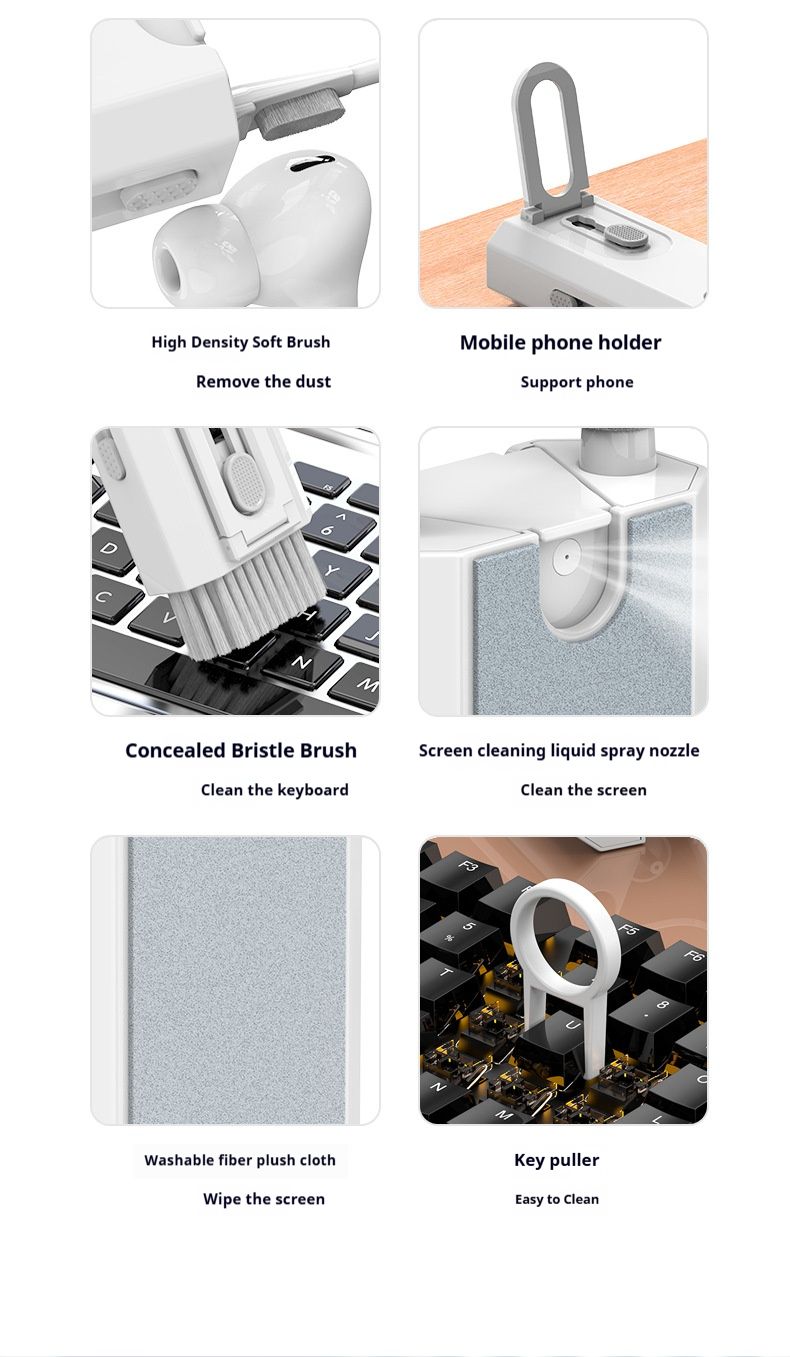 Professionelles 22-in-1-Digitalreinigungsset für Laptop, Telefon, Kamera und Tastatur – weiche Bürste, Mikrofasertuch und Detailwerkzeuge_voghion.com