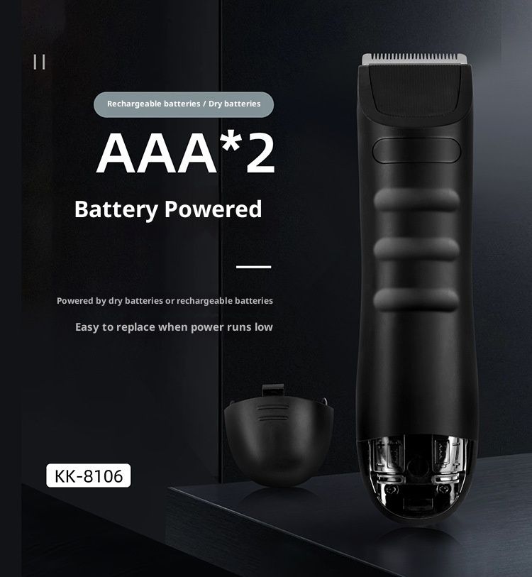 Tondeuse professionnelle sans fil pour cheveux et corps - Rechargeable par USB, étanche, lames en céramique et lumière LED pour un rasage en douceur_voghion.com