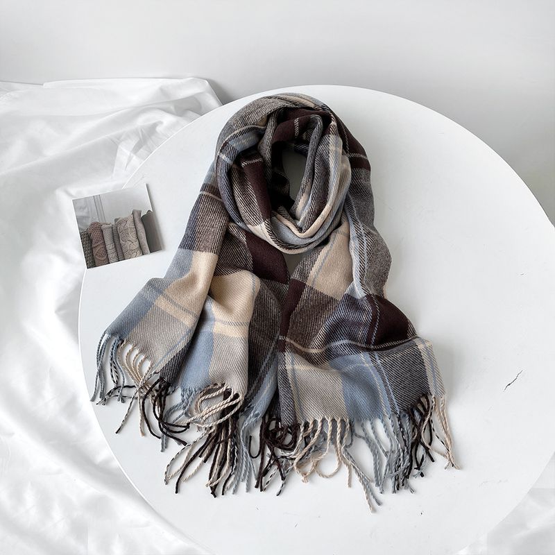 Sciarpa autunno e inverno 2025: sciarpa in cashmere sintetico da donna, collo semplice, versatile, caldo scialle invernale_voghion.com