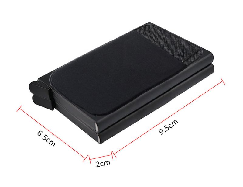 Porta carte di credito automatico a scomparsa in metallo a doppio strato da uomo, antifurto, anti-smagnetizzazione, scatola portaoggetti con grande capacità_voghion.com