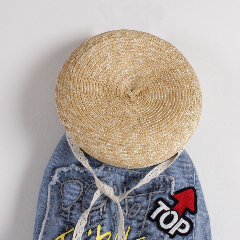 Mode 2024 Neue Mode Sommer Frau Stroh Handgemachte Webart Spitze Krawatten Damen Urlaub Im Freien Strand Hüte Einstellbar_voghion.com