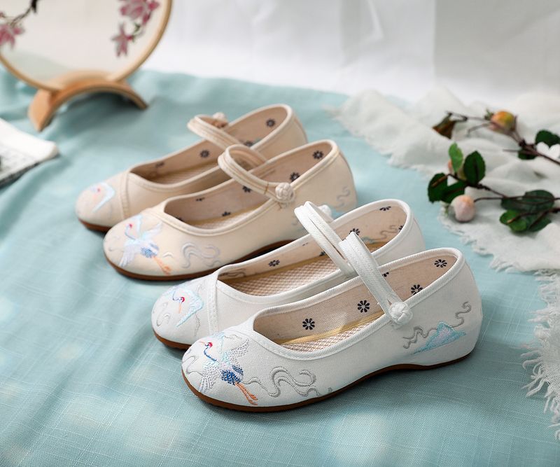 Bestickten Stoff frauen Einzelnen Null Batch Oxfords Weiche Sohle Tanz_voghion.com